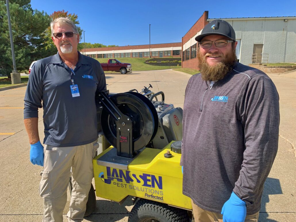 Janssen Pest Solutions owner and technician before doing a commercial job.