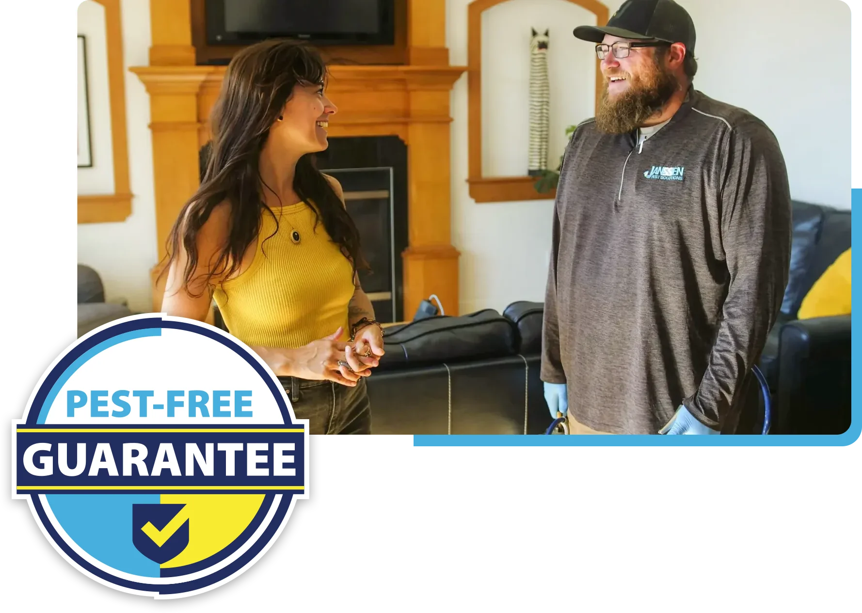 Technician speaking with customer